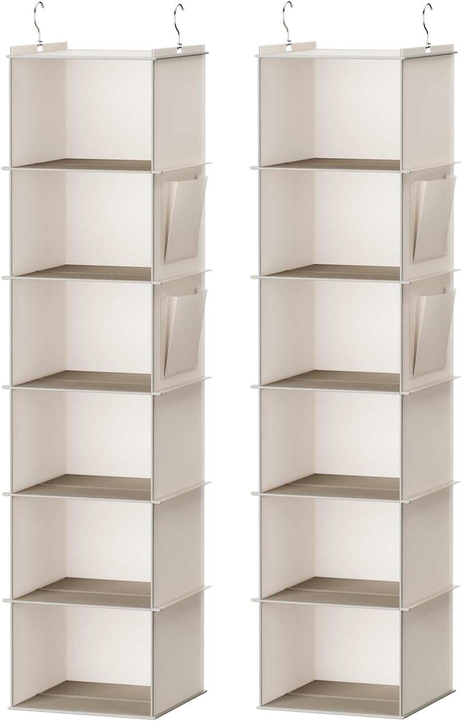 6-Shelf Fabric Hanging Closet Storage Organizer