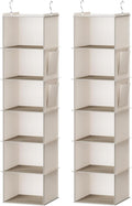 6-Shelf Fabric Hanging Closet Storage Organizer