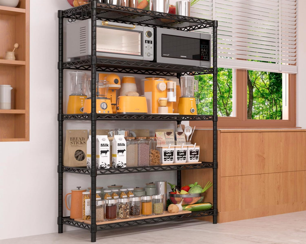 Adjustable 5-Tier Heavy Duty Wire Storage Shelving Unit