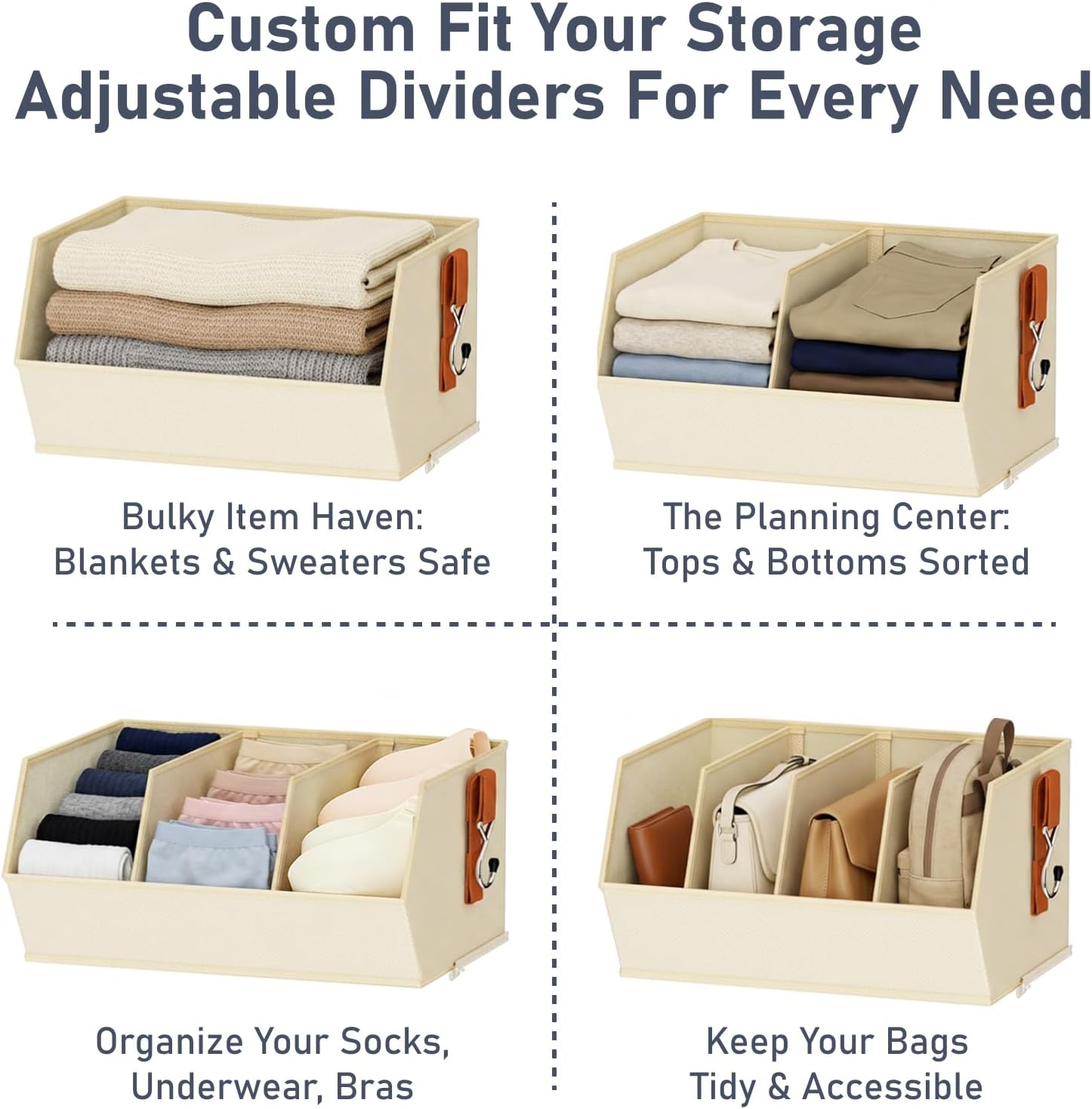 Collapsible Fabric Hanging Closet Storage Organizer