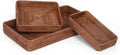 Natural Rectangular Rattan Serving Trays Set of Three