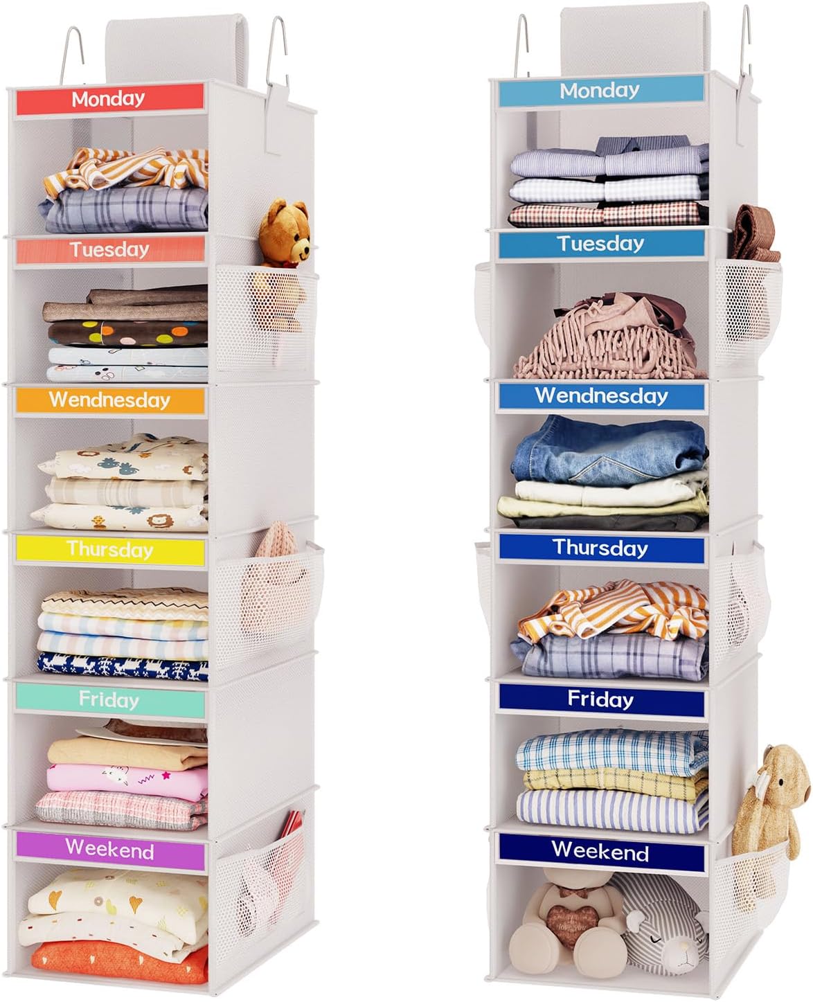 6-Shelf Hanging Kids Clothing Closet Organizer