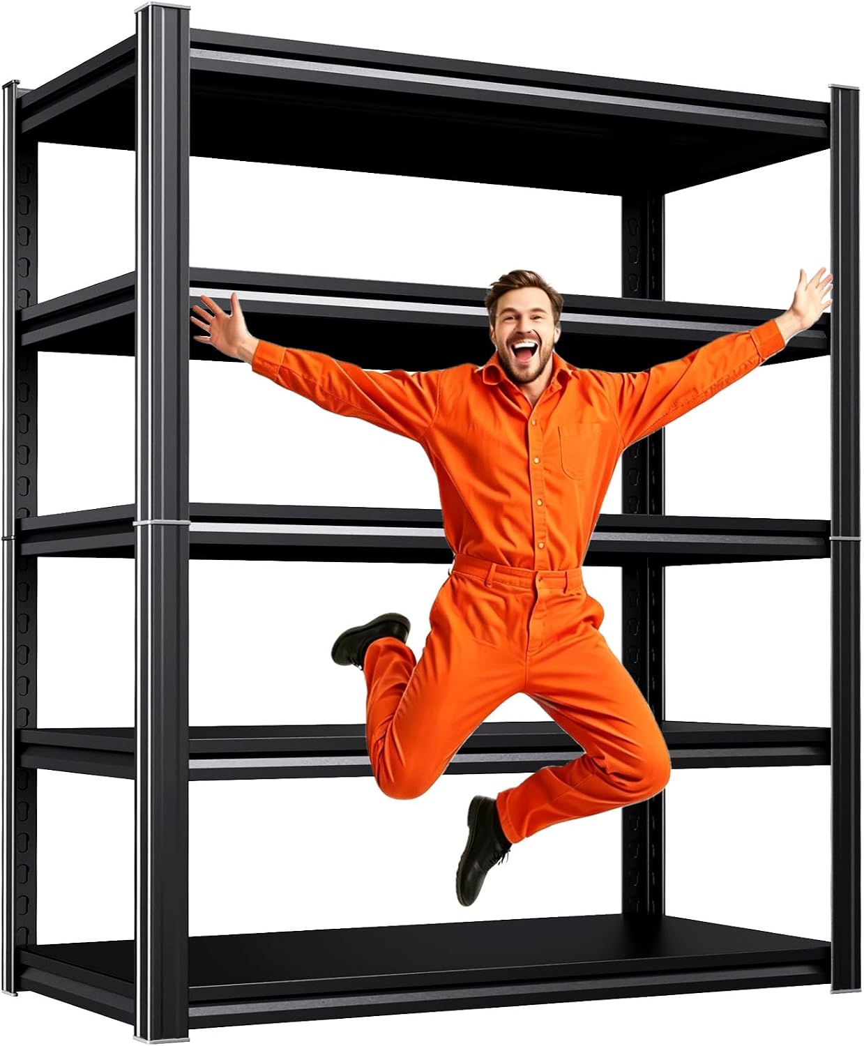 Heavy Duty Adjustable 5-Tier Steel Storage Shelving Unit