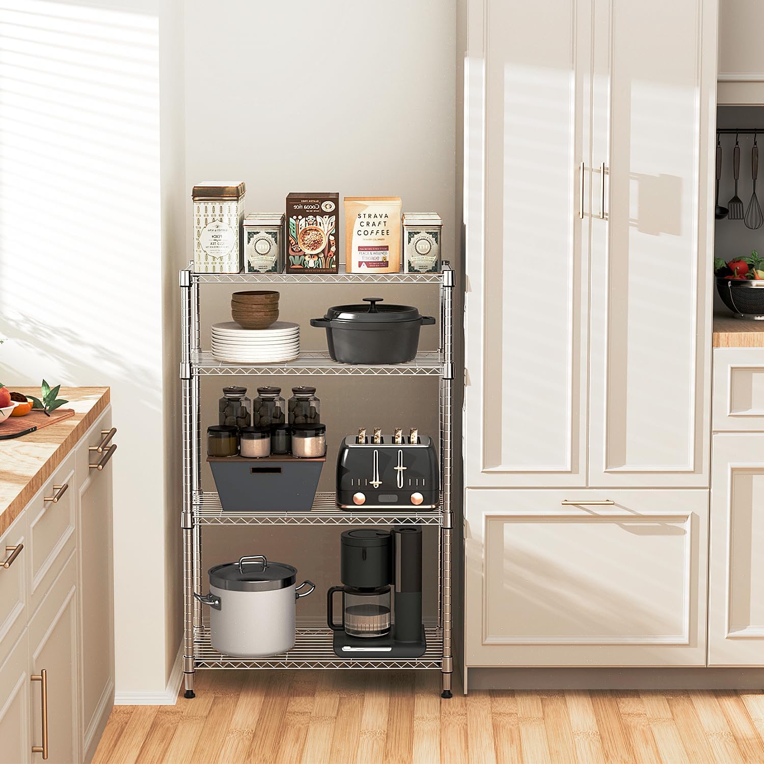 Adjustable Heavy Duty Metal Wire Storage Shelving Unit