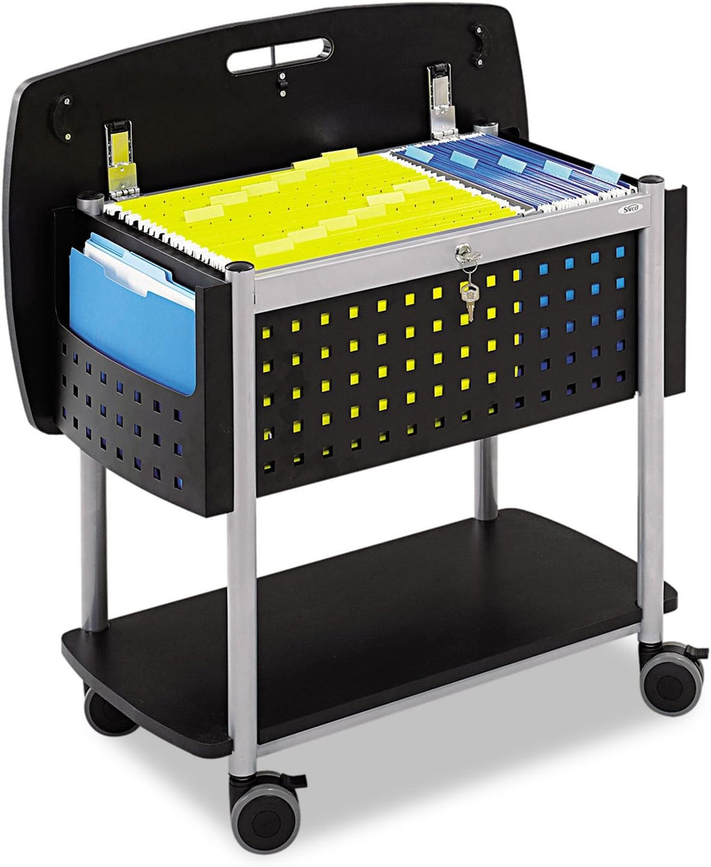 Mobile Rolling Cart Hanging File Folder Storage