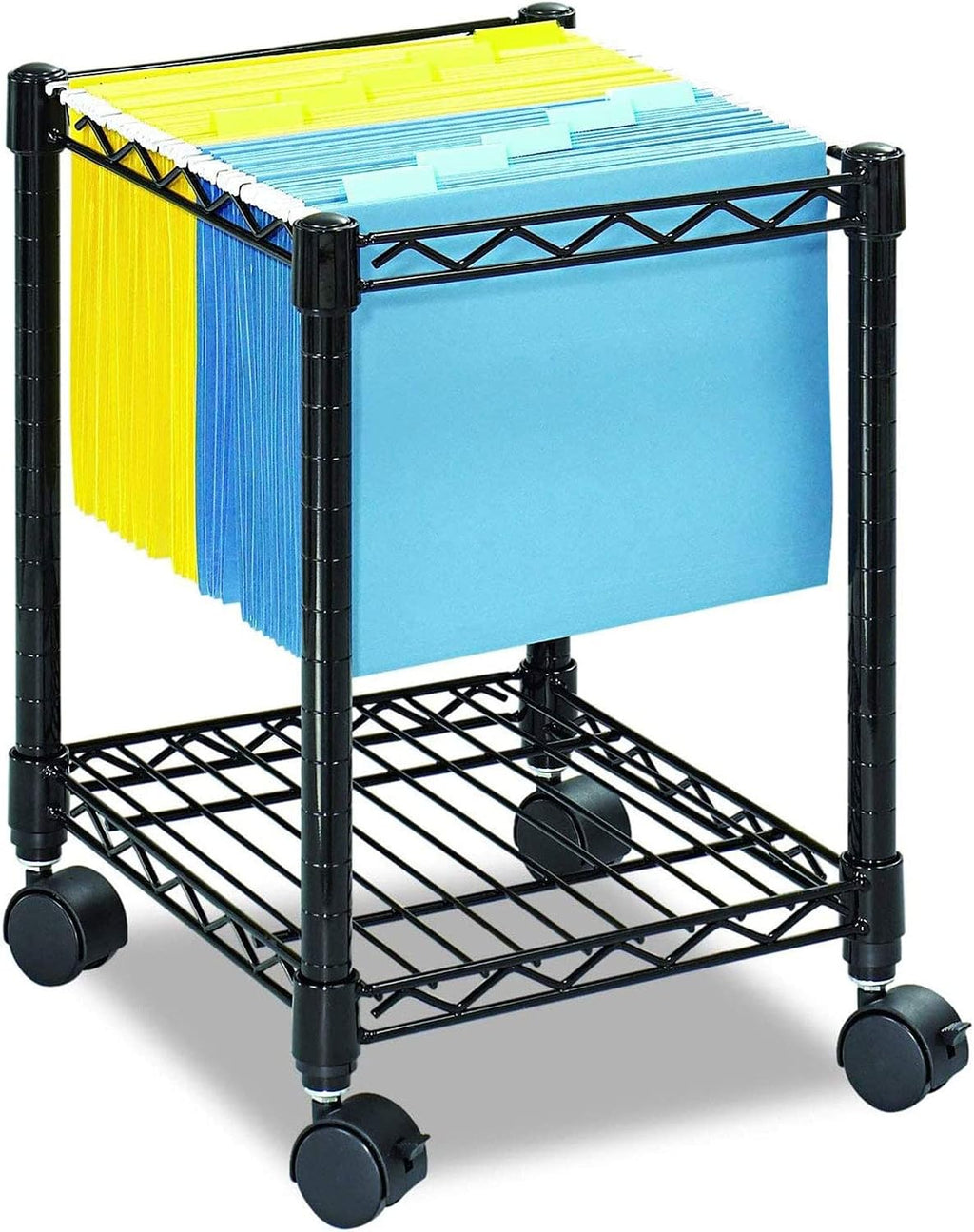 Steel Mobile Rolling Cart for Hanging File Storage