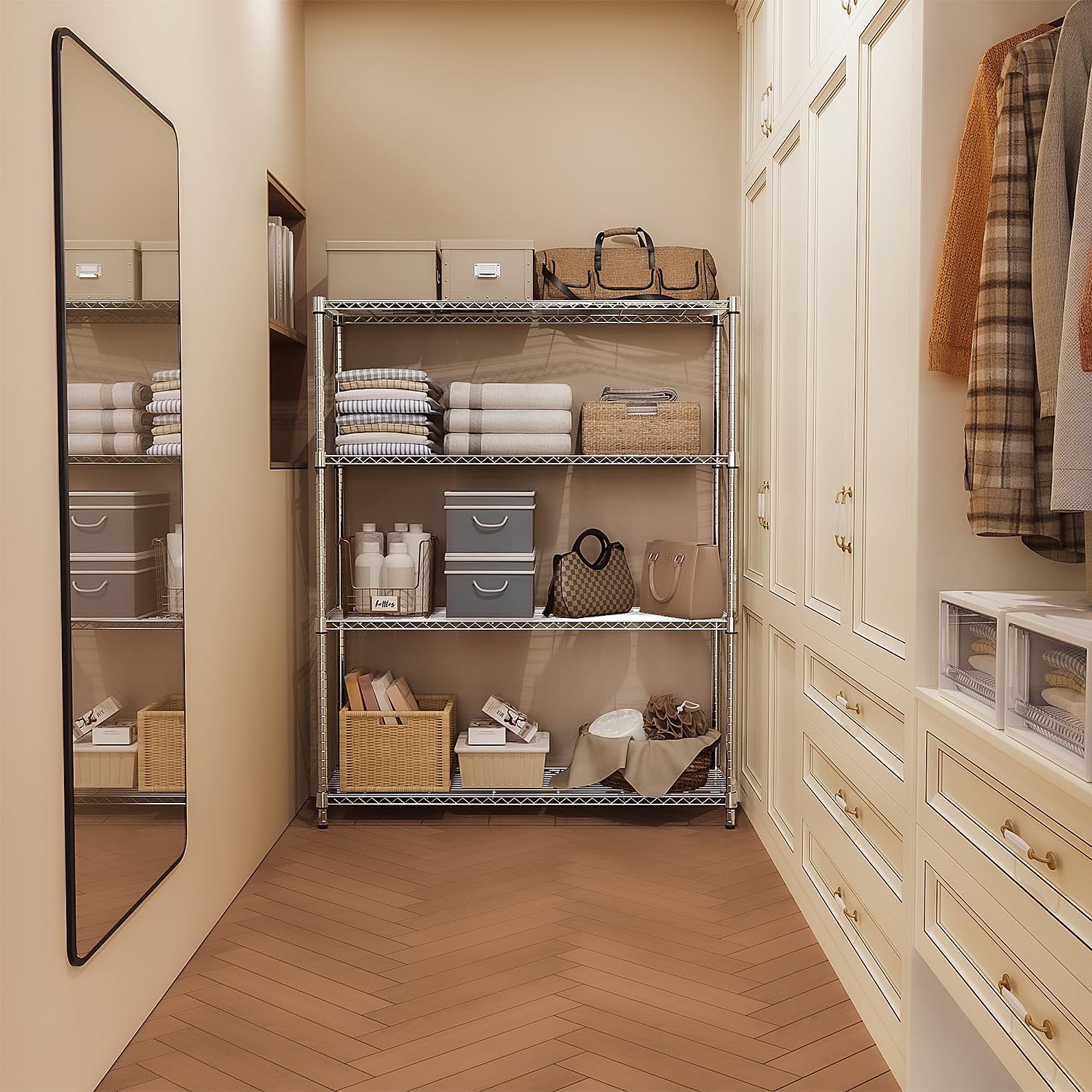 Adjustable Heavy Duty Metal Wire Storage Shelving Unit