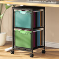 Mobile Rolling File Cart with Storage Drawers