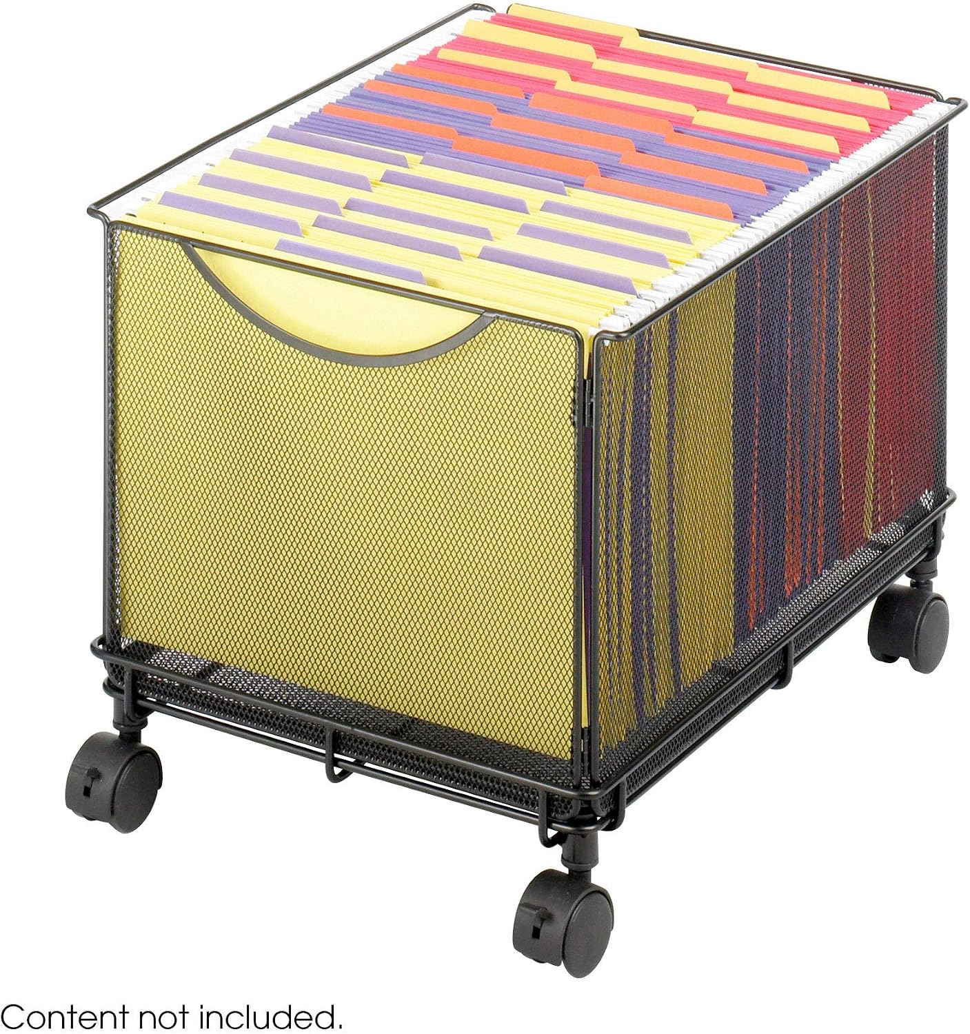 Mesh Steel Rolling Cart for Letter File Storage