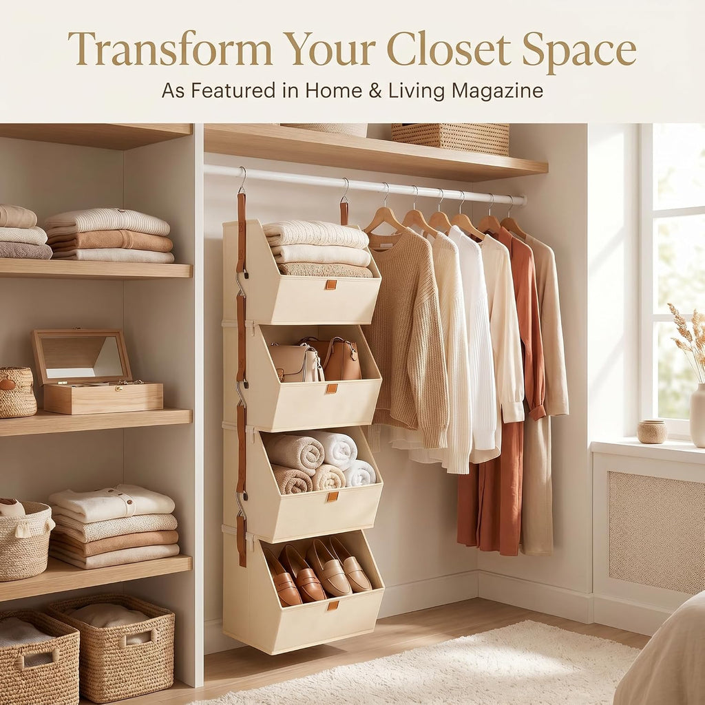 8-Tier Detachable Hanging Closet Storage Organizer