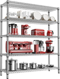 Heavy Duty 5-Tier Metal Wire Storage Shelving Unit