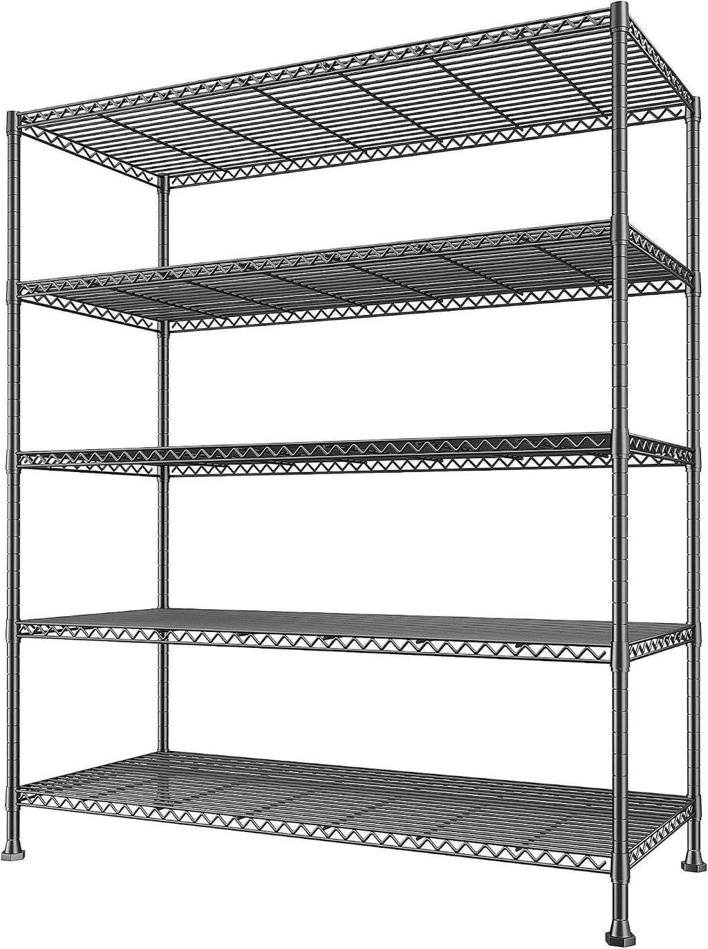 Heavy Duty Adjustable 5-Tier Metal Storage Shelving Unit