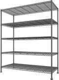 Heavy Duty Adjustable 5-Tier Metal Storage Shelving Unit