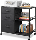 Fabric Rolling File Cabinet Printer Stand Organizer