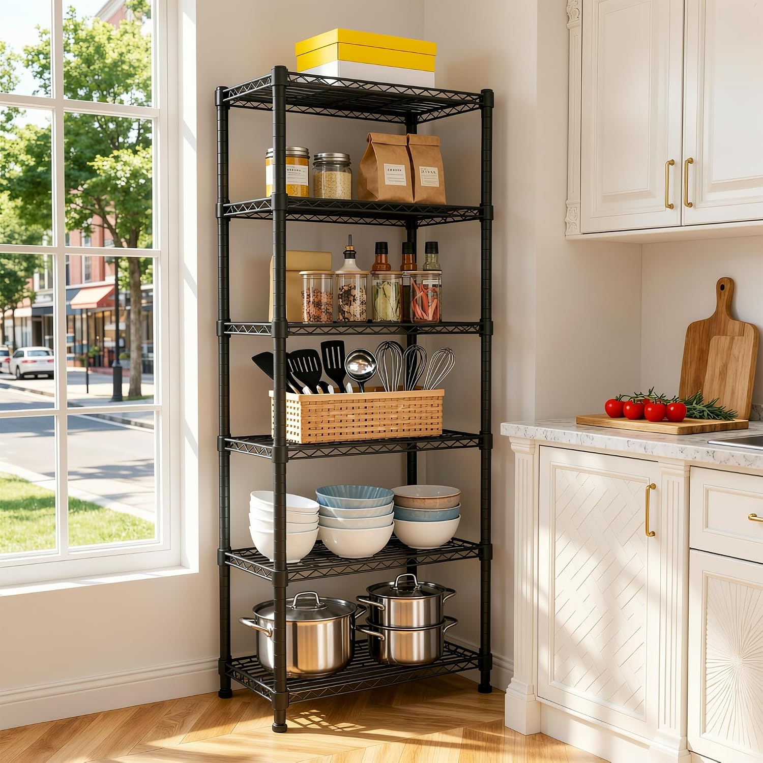 Heavy Duty Adjustable 6-Tier Metal Storage Shelving Unit