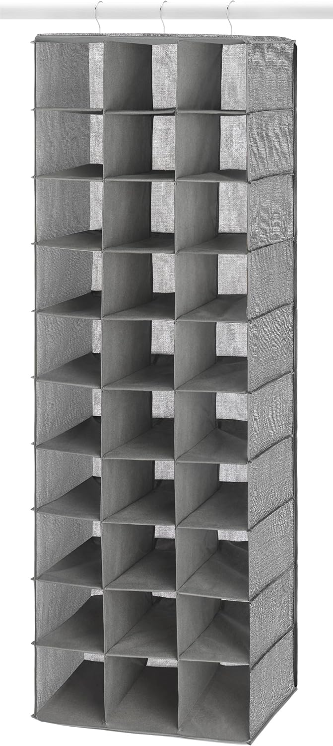 30-Pocket Hanging Fabric Shoe Closet Organizer
