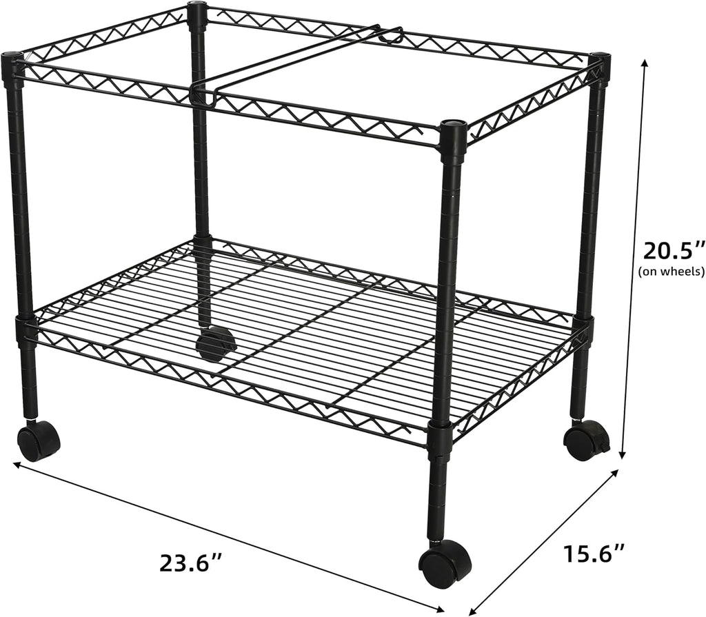Metal Rolling File Cart for Office Document Storage
