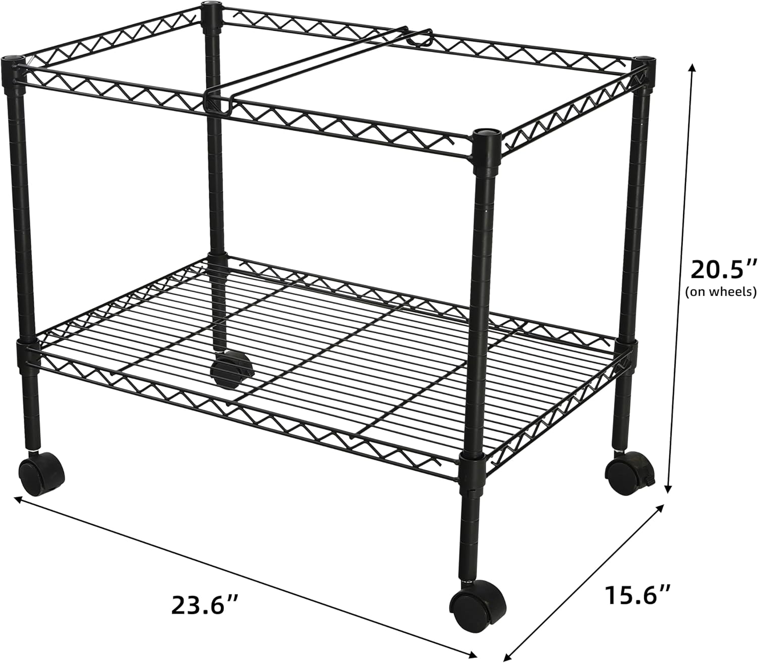Metal Rolling File Cart for Office Document Storage