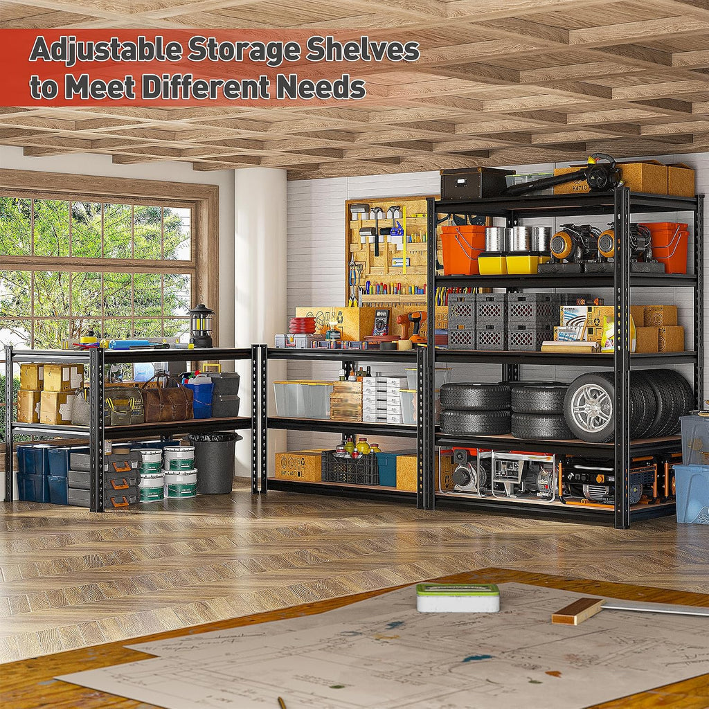 Heavy Duty Adjustable 5-Tier Metal Storage Shelving