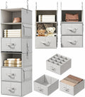 6-Shelf Hanging Closet Organizer with Drawers