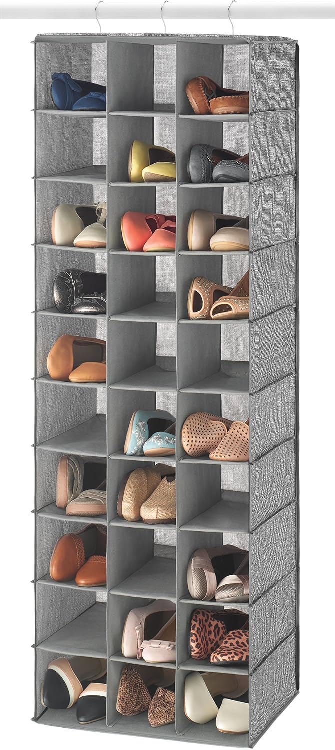 30-Pocket Hanging Fabric Shoe Closet Organizer
