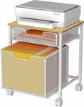 Rolling File Cart Printer Stand Lockable Wheels
