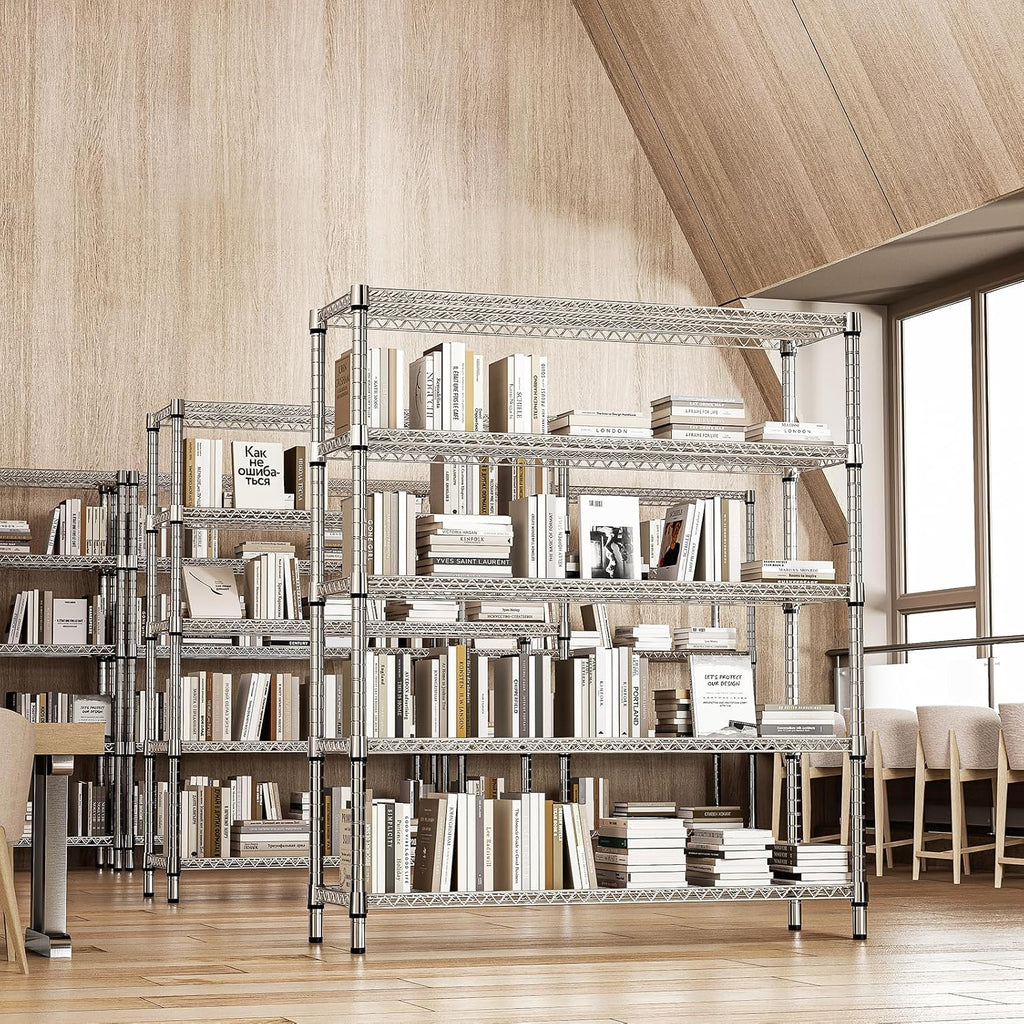 Heavy Duty 5-Tier Metal Wire Storage Shelving Unit