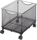 Mesh Steel Rolling Cart for Letter File Storage