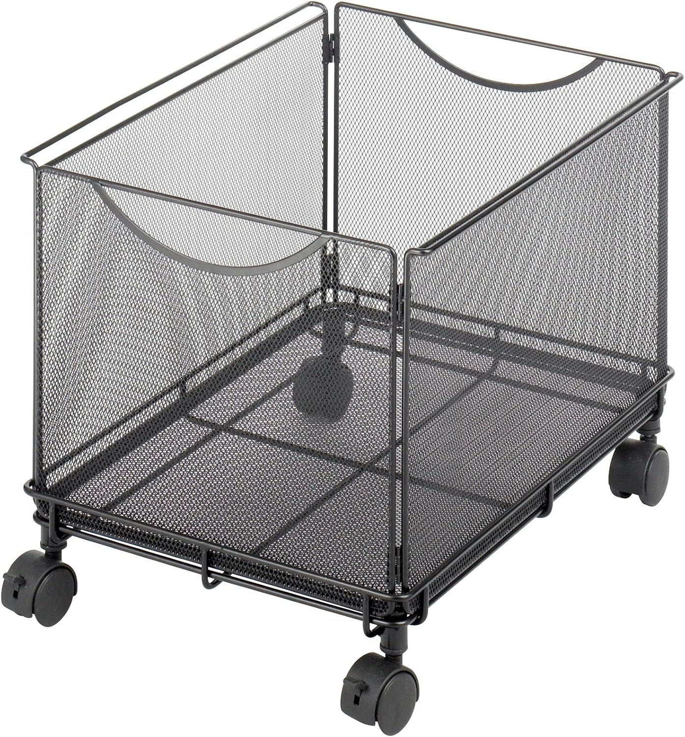 Mesh Steel Rolling Cart for Letter File Storage
